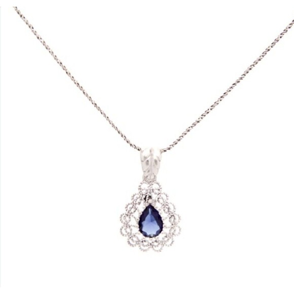 925 Sterling Silver Turkish Filigree Necklace for Women, NEW,HandmadeGift - Picture 4 of 6